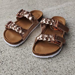 Madden Girl Rose Gold Braided Sandals